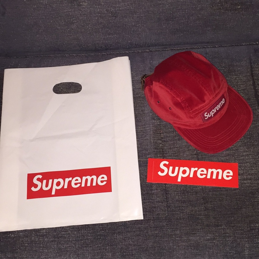 Supreme Velvet Camp Cap